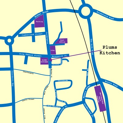 Plums Kitchen Map